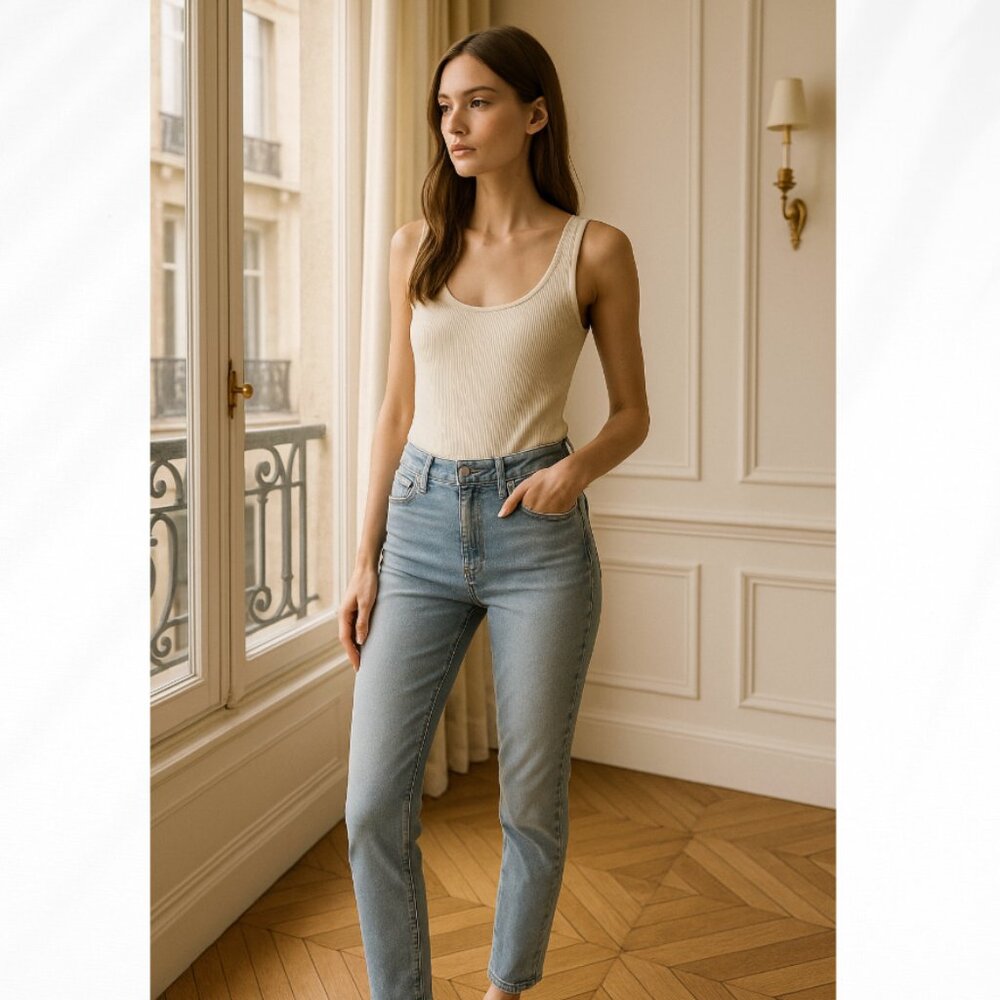 🦋 ABERCROMBIE & FITCH Super Skinny Ankle Curve Love High Rise Jeans 27 4